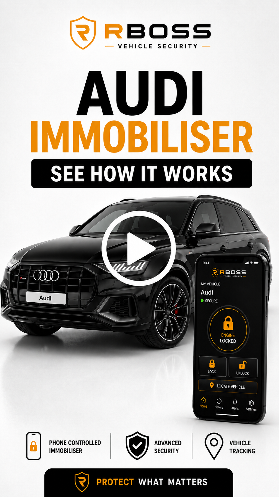 RBOSS immobiliser on Audi