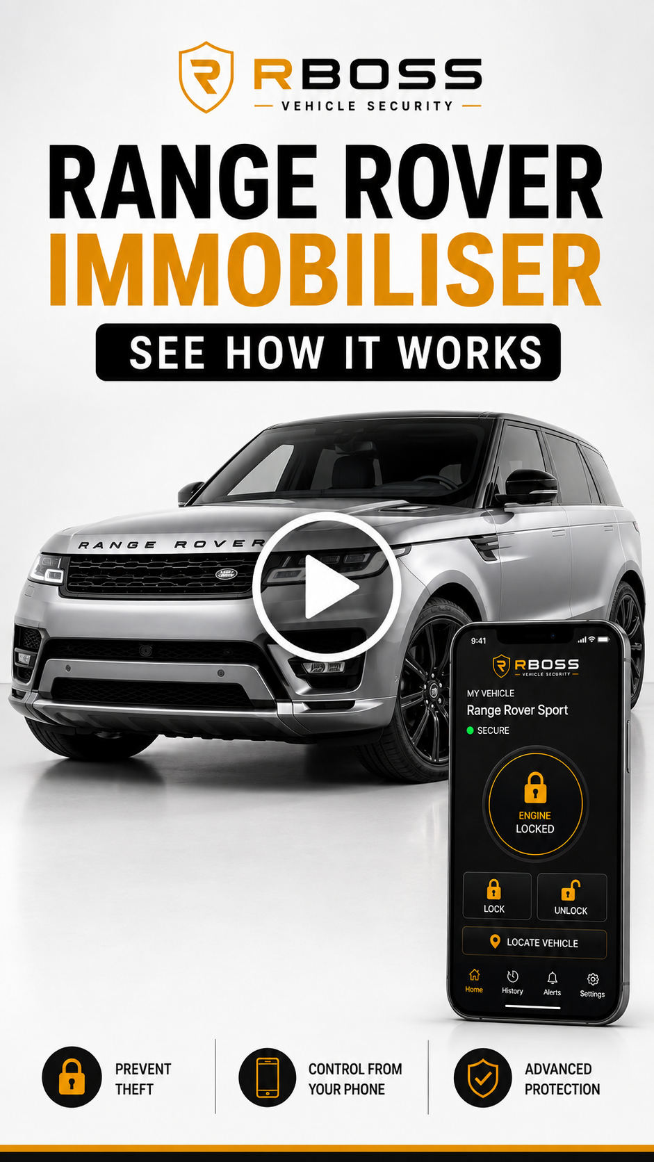 RBOSS immobiliser on Range Rover